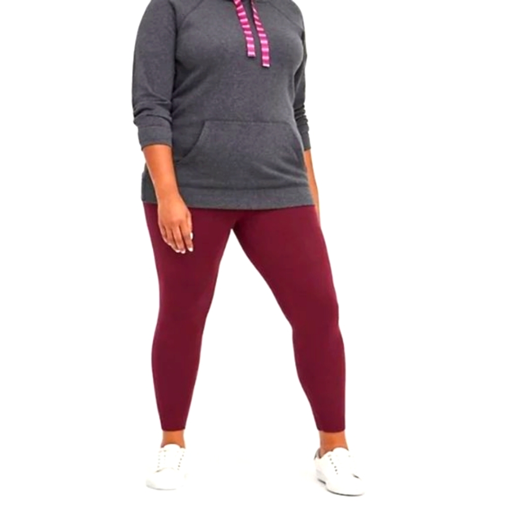 ❤NWT TORRID WINTER SWEATER LEGGING - WINE COLOR - PLUS SIZE - Picture 6 of 15